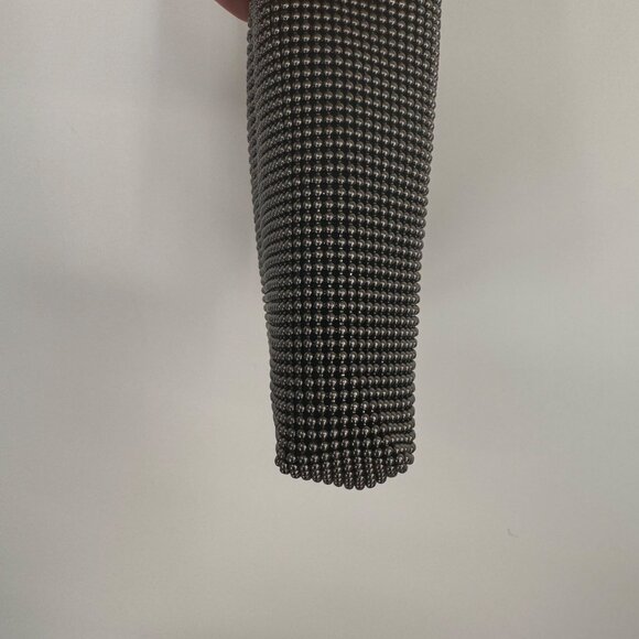 Vintage Talbots Black Mesh Evening Bag  Chain Strap & Kiss Lock Closure gray - Picture 12 of 15